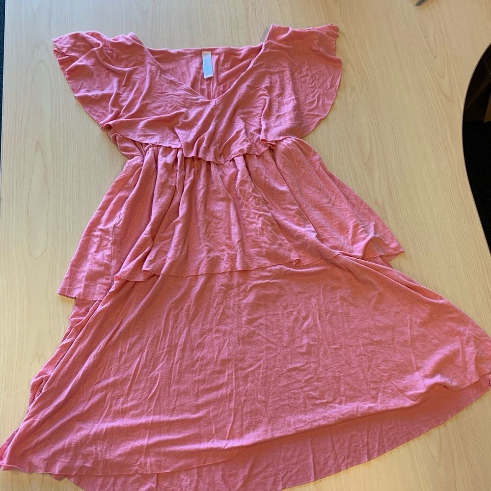 Pink Blush Maternity Tiered Blouse M-L